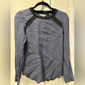 Rebecca Taylor Women's Blue Long Sleeve Top, size 4